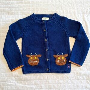 The Gruffalo x Joules cardigan in indigo
